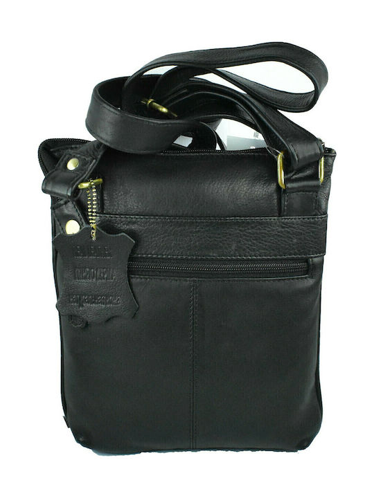 Herren Ledertasche Schulter / Crossbody Schwarz