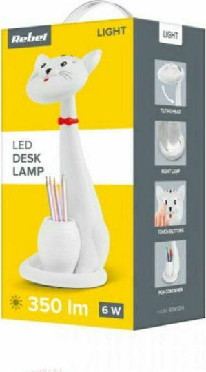 Horoz Electric Led Kids Decorative Lamp Cat White 32εκ.