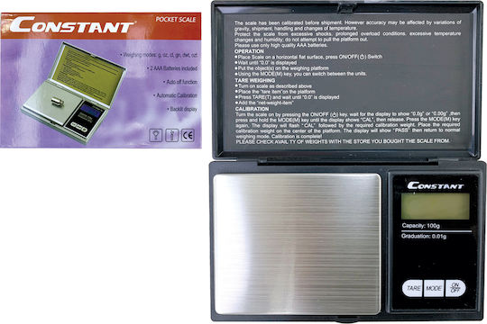 Constant Constant Electronic Precision Commercial Scale with Weighing Capacity of 0.1kg and Division 0.01gr