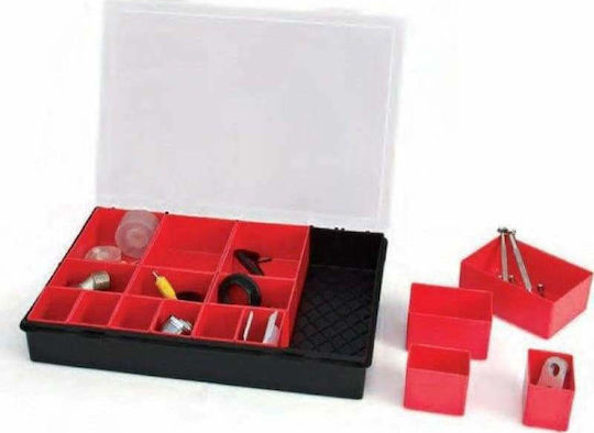 Tayg 330/50/32 Tool Compartment Organiser 32 Slot with Removable Box Red 33x24.7x5.4cm