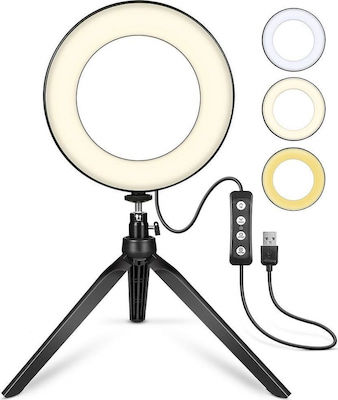 Ring Light Ring light 16cm 2500-4500K με Επιτραπέζιο Τρίποδο