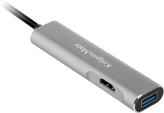 Kruger & Matz USB-C Docking Station mit HDMI 4K PD Silber (KM0390)