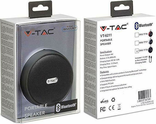 Boxă Bluetooth 4W cu Durată de Baterie până la 4 ore Negru 7718