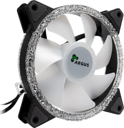 Inter-Tech Argus RS-07 Case Fans 120mm (1200rpm / 59.81cfm) with RGB Lighting and 4-Pin PWM Connection Pack of 3