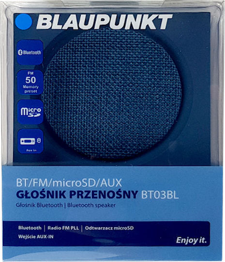 Blaupunkt BT03 Bluetooth Speaker 3W with Radio and Battery Life up to 12 Hours Blue