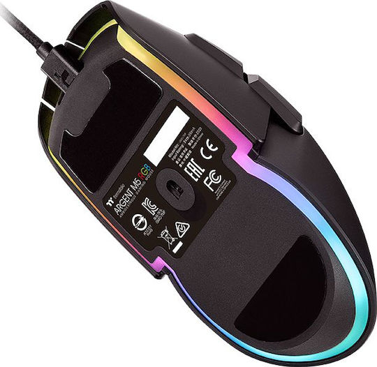 Thermaltake Argent M5 RGB Gaming Ποντίκι 16000 DPI Μαύρο