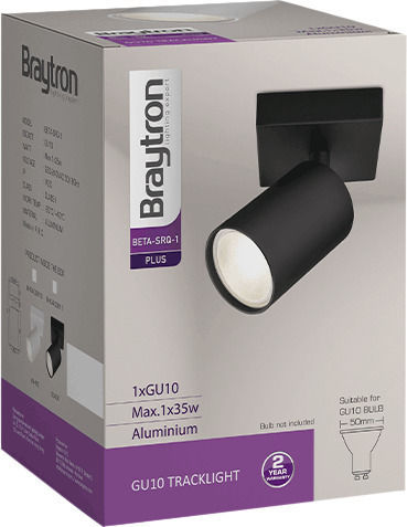 Braytron Monos Spot cu Soclu GU10 în Culoare Negru