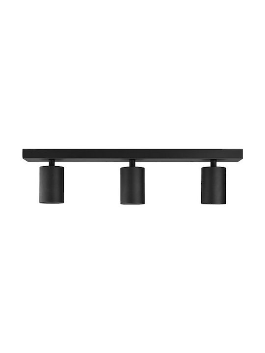 Braytron Triple Spot with Socket GU10 in Black Color