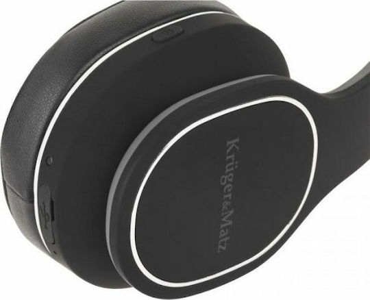 Kruger & Matz Soul 2 Ασύρματα Bluetooth On Ear Ακουστικά με 22 ώρες Λειτουργίας Μαύρα