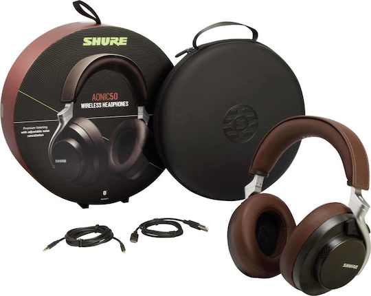 Shure Aonic 50 Kabellos / Kabelgebunden Über Ohr Kopfhörer mit 20 Stunden Betriebszeit Braun
