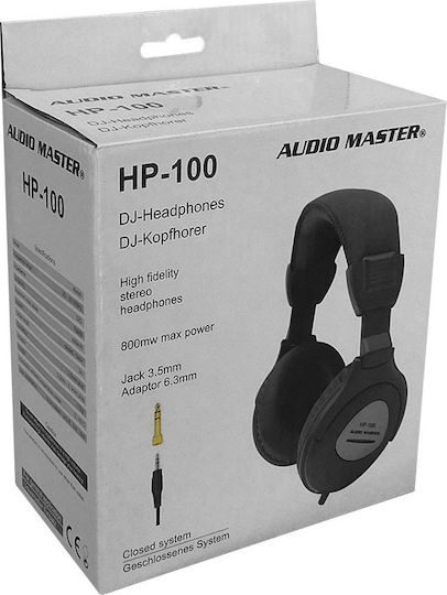 Audio Master HP-100 Ενσύρματα On Ear Ακουστικά Μαύρα