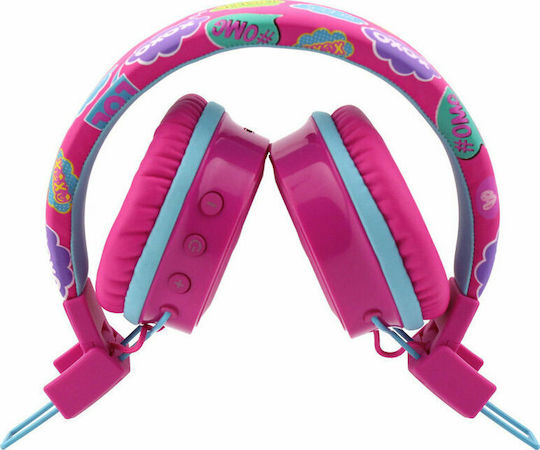 GoGEN HBTM 32P Ασύρματα Bluetooth Παιδικά On Ear Ακουστικά με 15 ώρες Λειτουργίας Ροζ