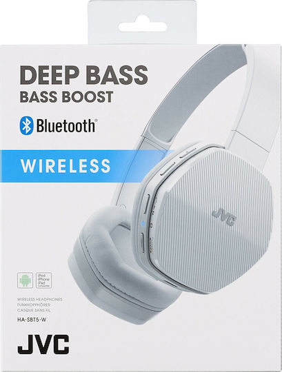 JVC HA-SBT5 Безжични Bluetooth On Ear Слушалки с 10 часа Работа Бели