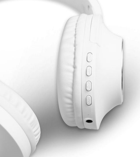 NOD Playlist Безжични Bluetooth Over Ear Слушалки с Радио с 8 часа Работа Бели