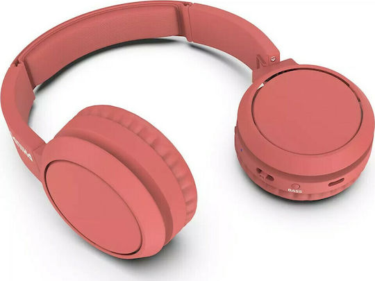 Philips TAH4205 Wireless / Wired On Ear Headphones with 29 hours of Operation and Quick Charge Red