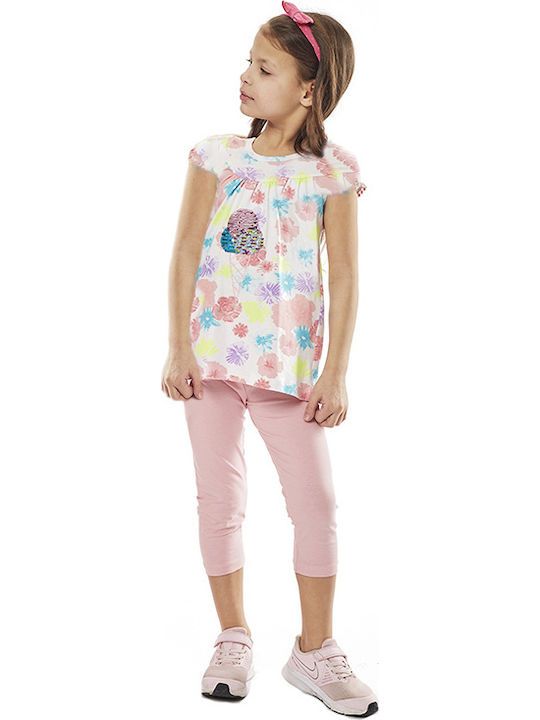 Εβίτα Kinder Set mit Leggings Sommer 2Stück Weiß