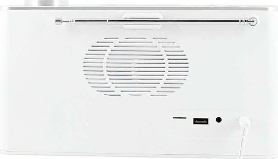 Soundmaster DAB700WE Επιτραπέζιο Ραδιόφωνο Μπαταρίας DAB+ με Bluetooth και USB Λευκό