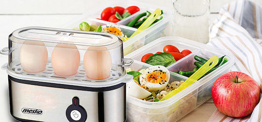 Mesko MS-4485 Egg Cooker 3 Egg Capacity 350W Silver