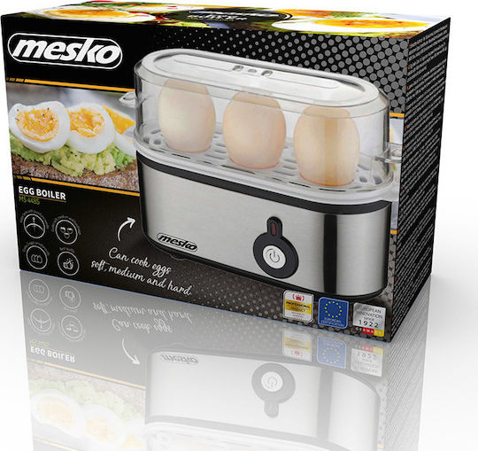 Mesko MS-4485 Egg Cooker 3 Egg Capacity 350W Silver