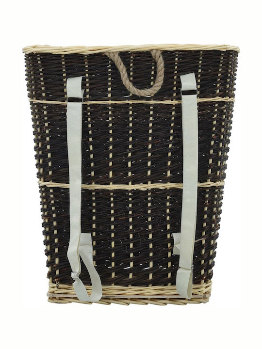 vidaXL Ξύλινο Καλάθι Αποθήκευσης Ξύλων 57x51x69cm Καφέ