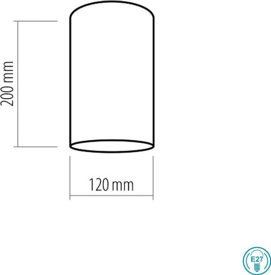 TK Lighting Office Circle Μονό Σποτ με Ντουί E27 σε Λευκό Χρώμα