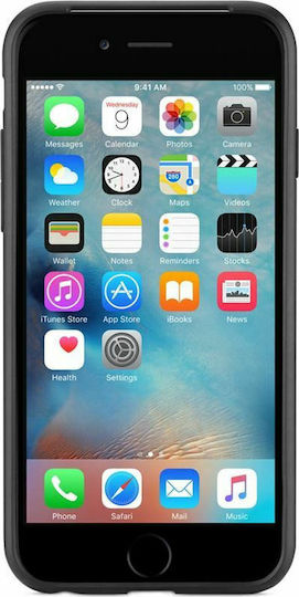 Evutec Back Cover Σιλικόνης Μαύρο (iPhone 6/6s)