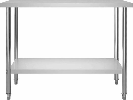 vidaXL Steel Workbench L120xD60xH85cm