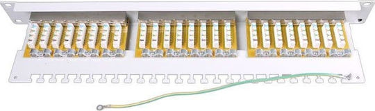 Goobay Patch Panel for Rack 1U 19" with 24 cat6 Ports Gray