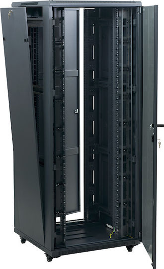 Central Επιδαπέδια Καμπίνα Rack 22U με 2 πόρτες 60x60x118cm Μαύρο 4000 1 600 22/C