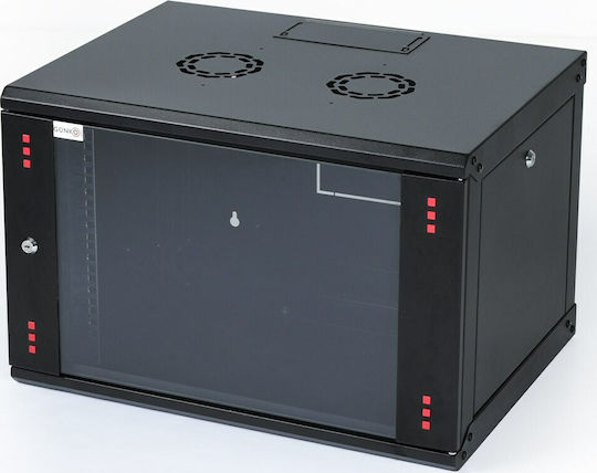 Elegant Επιτοίχια Καμπίνα Rack 9U 60x60x48.2cm Μαύρο ELGW09U6060BL111