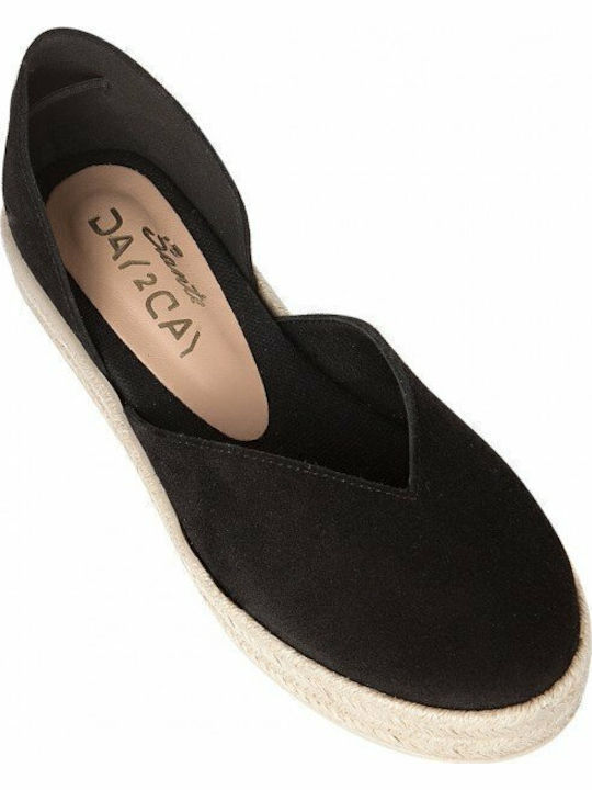 Suede Γυναικείες Εσπαντρίγιες σε Μαύρο Χρώμα