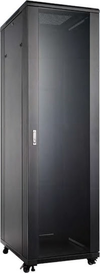Safewell Cu picioare Cabinete Rack 27U 60x80x138.8cm Negru SNB6827