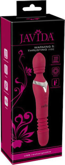 Javida Warming Thrusting Vibe Vibrator Massage 27cm Fuschia