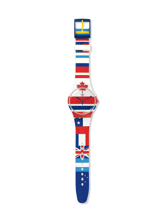 Swatch Flagtime Rubber Strap 20mm