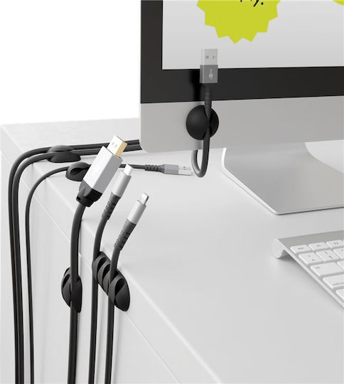 Goobay Cable Management Set Clips Οργάνωσης Καλωδίων 5τμχ Μαύρο