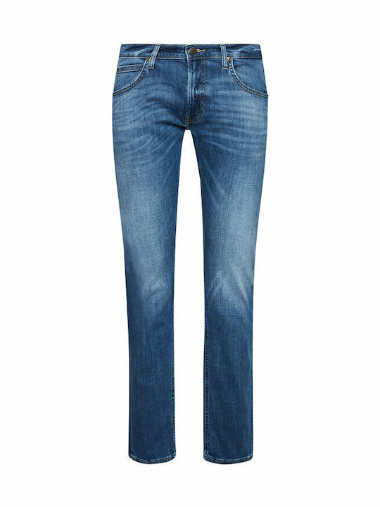 Daren Men's Jeans Pants Elastic with Regular Straight Fit Blue