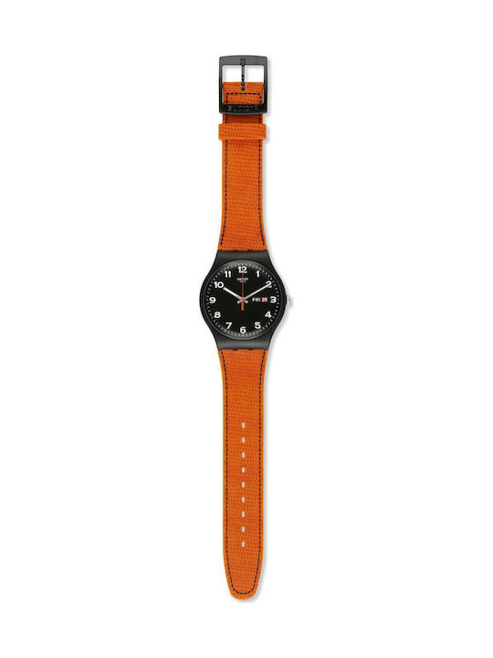 Swatch Faux Fox Rubber Strap Orange 20mm