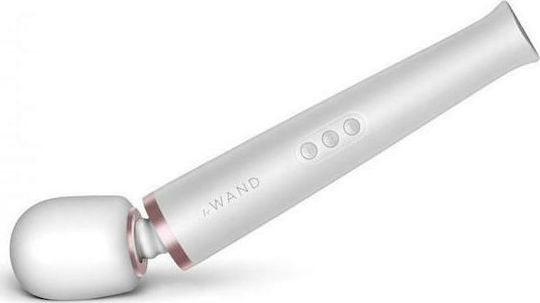 Le Wand Rechargeable Vibrating 10-Speed Wand Massager Vibrator Massage with Remote Control 12.5cm White
