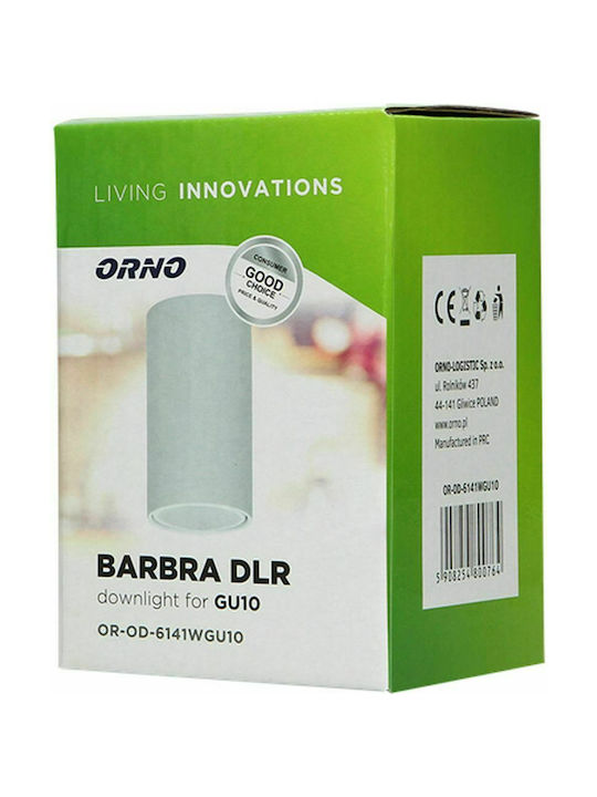 Orno Barbra DLR Μονό Σποτ με Ντουί GU10 σε Λευκό Χρώμα