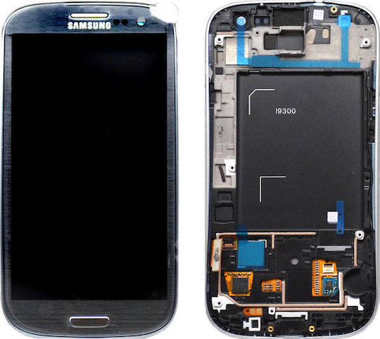 Samsung Οθόνη με Μηχανισμό Αφής και Πλαίσιο για Galaxy S3 (Γκρι)