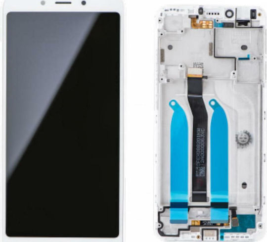 Xiaomi Οθόνη mit Touch-Mechanismus und Rahmen für Redmi 6a (Weiß)