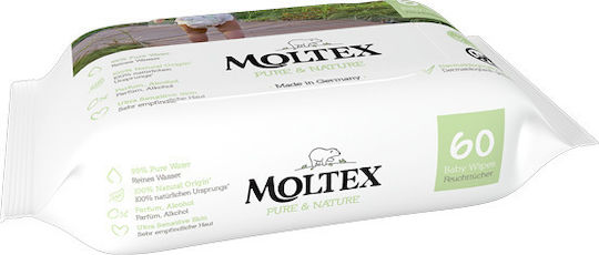 Moltex Pure & Nature Baby Wipes with 99% Water, without Alcohol & Perfume 60pcs