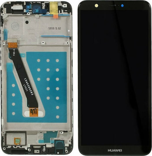 Οθόνη mit Touch-Mechanismus und Rahmen für Huawei P Smart (Schwarz)