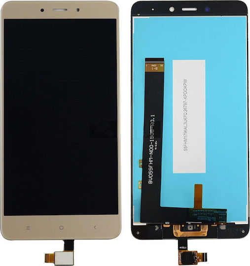 Οθόνη με Μηχανισμό Αφής για Redmi Note 4 (Mediatek) (Χρυσό)