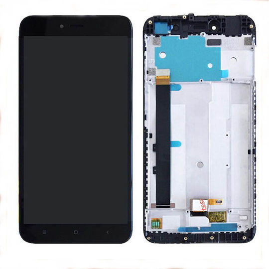 Xiaomi Οθόνη με Μηχανισμό Αφής και Πλαίσιο για Redmi Note 5a Standard (Μαύρο)