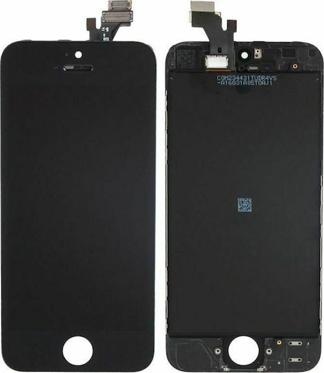 MPSMobile Οθόνη mit Touch-Mechanismus und Rahmen für iPhone 5 (Schwarz)