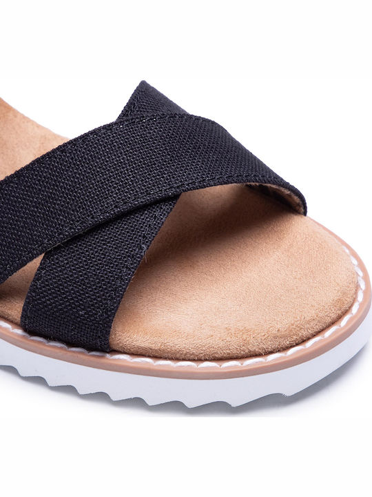 Secret Picnic Women's Fabric Platform Shoes Black
