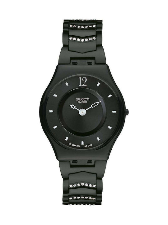 Swatch Cristal Row Metal Bracelet Black 16.5mm