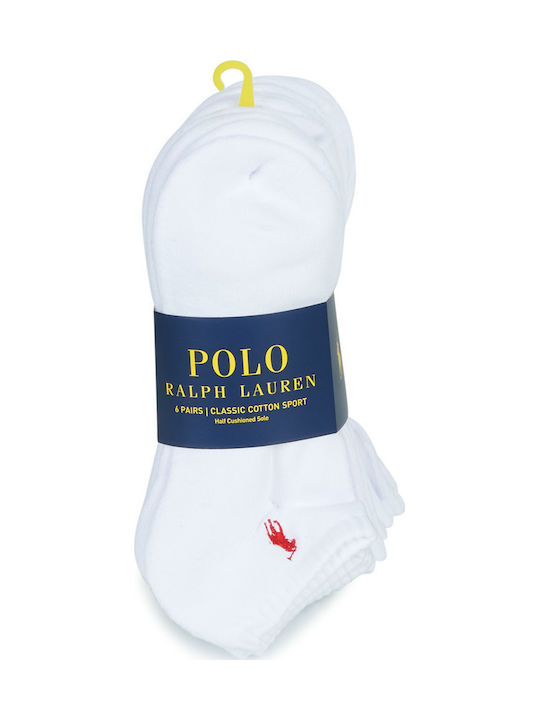 Ralph Lauren Ανδρικές Μονόχρωμες Κάλτσες Λευκές 6Pack