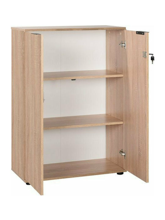Office Storage Chipboard Cabinet with Lock Sonoma L72xW34xH109cm